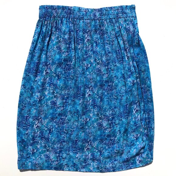 Carole Little Petites skirt size 4 blue boho vacation resort coverup faux wrap - Picture 5 of 8